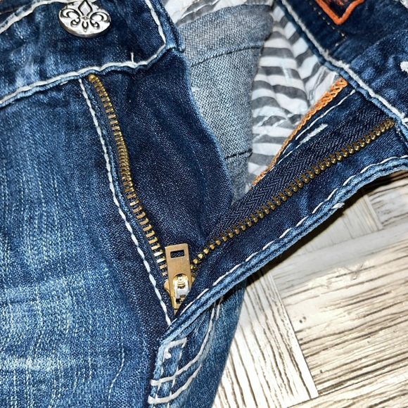 Rock Revival Nebi Blue Distressed Bootcut Jeans - Picture 11 of 15